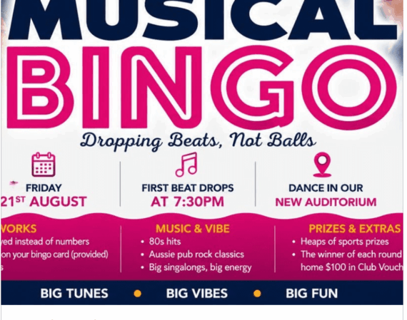 Musical Bingo Pitt Town Hall